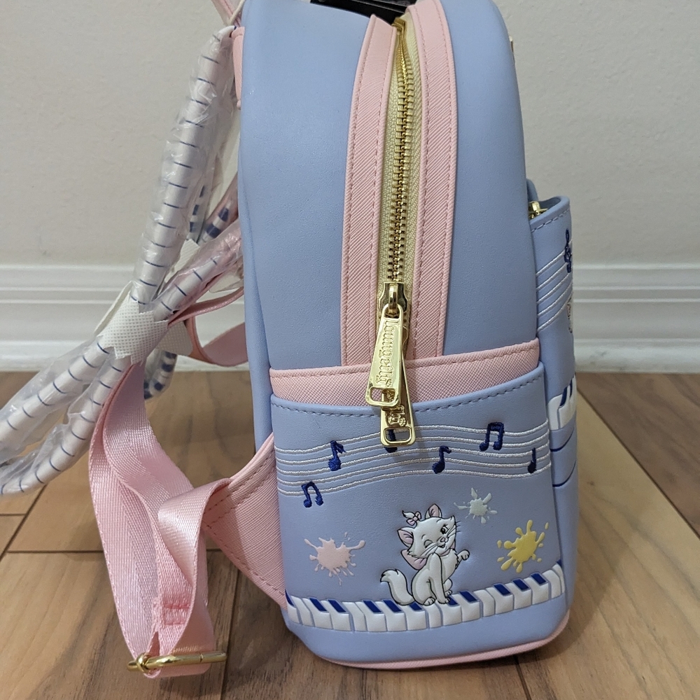 NWT! Loungefly Disney 's Aristocats Kittens Piano Mini Backpack - Picture 7 of 15
